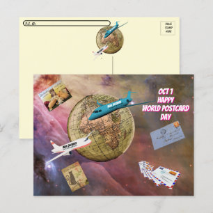 Postal del Día Mundial de la Postales (1 oct.)