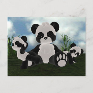 Postal del día soleado de Bearz de la panda