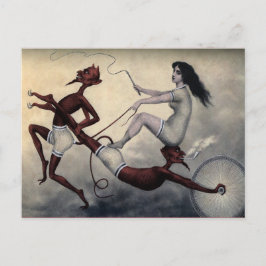 Postal del diablo de la vintage