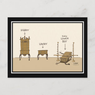 Postal del dibujo animado de Lowboy