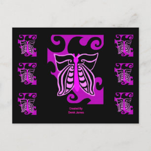 Postal del diseño de la mariposa