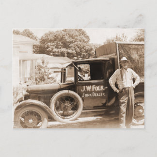 Postal del distribuidor autorizado de desperdicios