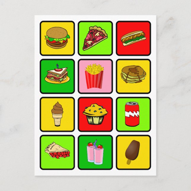 Postal del drogadicto de los alimentos de (Anverso)