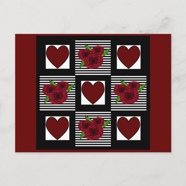 Postal del edredón del corazón (Anverso)