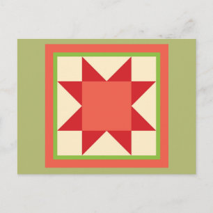 Postal del edredón del navidad - estrella del