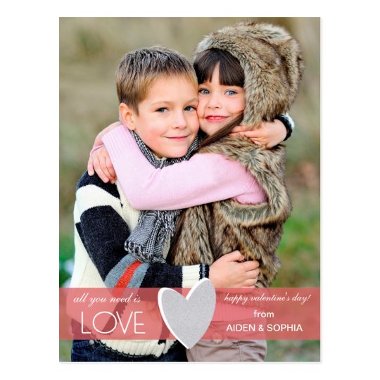 Postal del el día de San Valentín del amor del