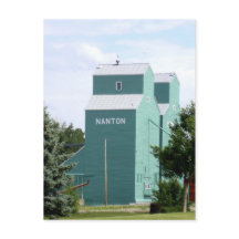 Postal del elevador de grano de Nanton