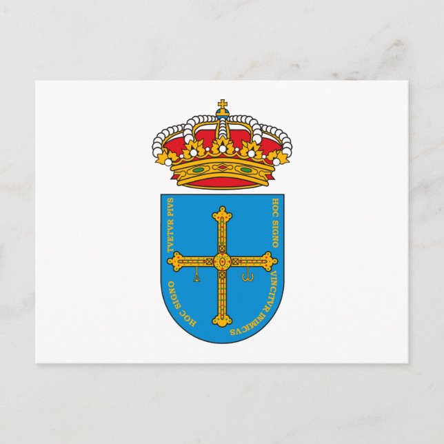 Postal del Escudo de armas de Asturias (Anverso)