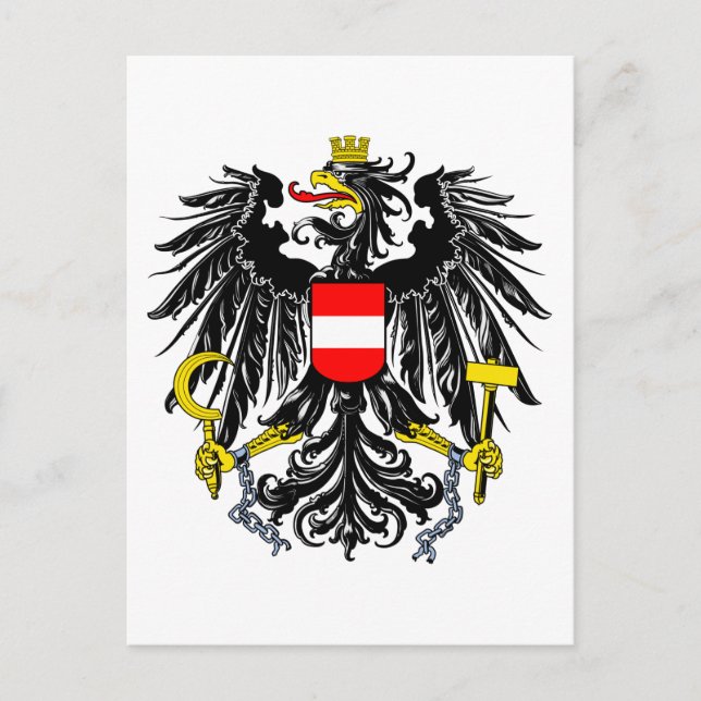 Postal del escudo de armas de Austria (Anverso)