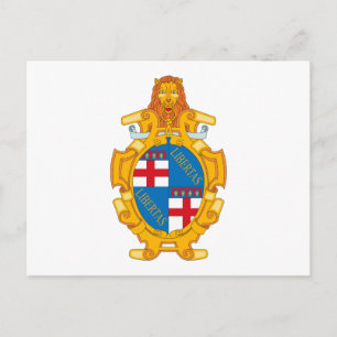 Postal del escudo de armas de Bolonia
