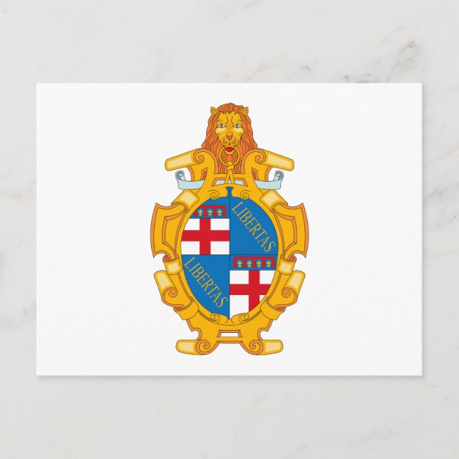 Postal del escudo de armas de Bolonia (Anverso)