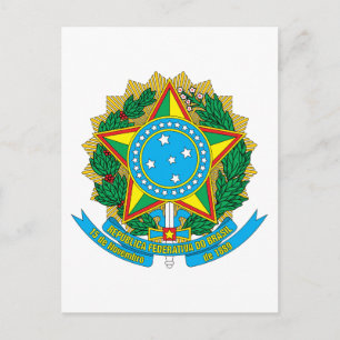 Postal del Escudo de Armas de Brasil