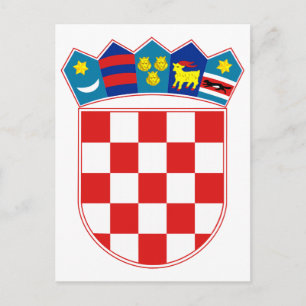 Postal del escudo de armas de Croacia
