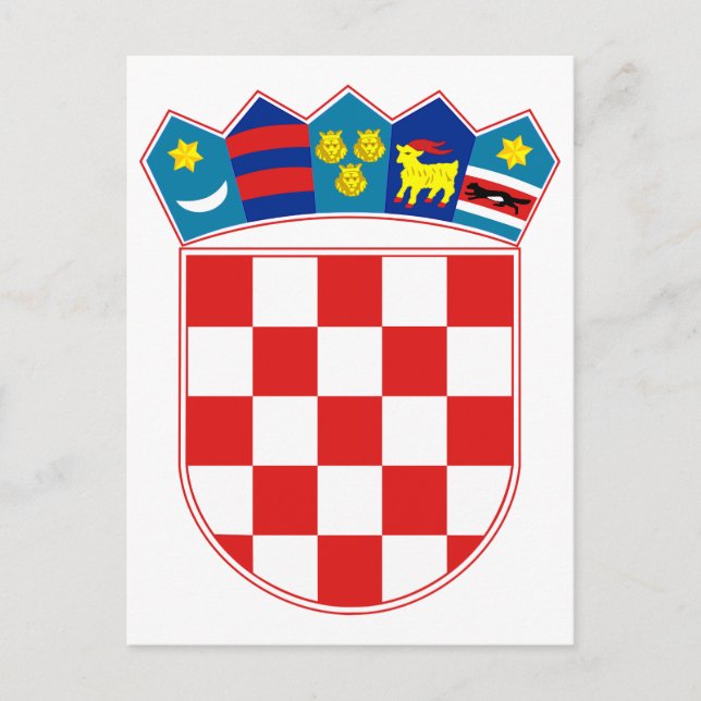 Postal del escudo de armas de Croacia (Anverso)