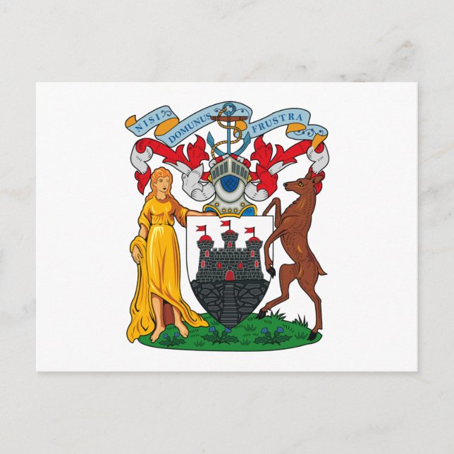 Postal del escudo de armas de Edimburgo (Anverso)