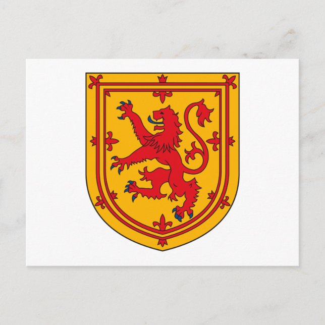 Postal del escudo de armas de Escocia (Anverso)