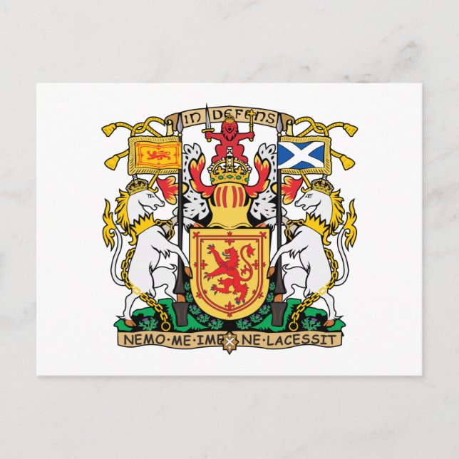 Postal del escudo de armas de Escocia (Anverso)