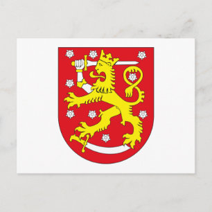 Postal del escudo de armas de Finlandia