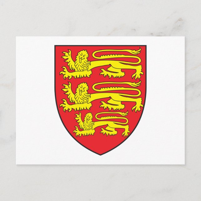 Postal del escudo de armas de Inglaterra (Anverso)