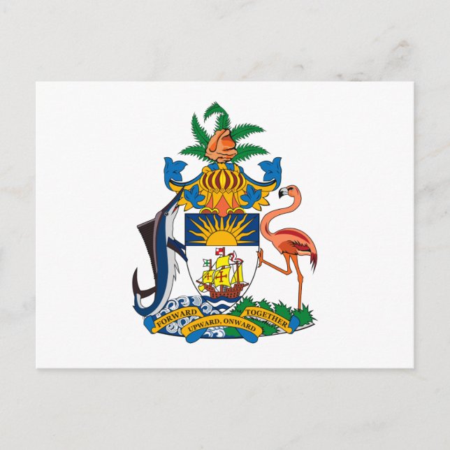 Postal del Escudo de Armas de las Bahamas (Anverso)