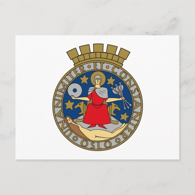 Postal del escudo de armas de Oslo (Anverso)