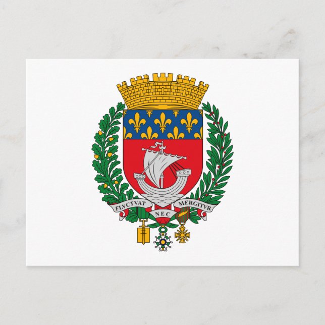 Postal del escudo de armas de París (Anverso)