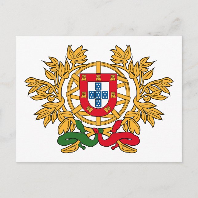 Postal del escudo de armas de Portugal (Anverso)