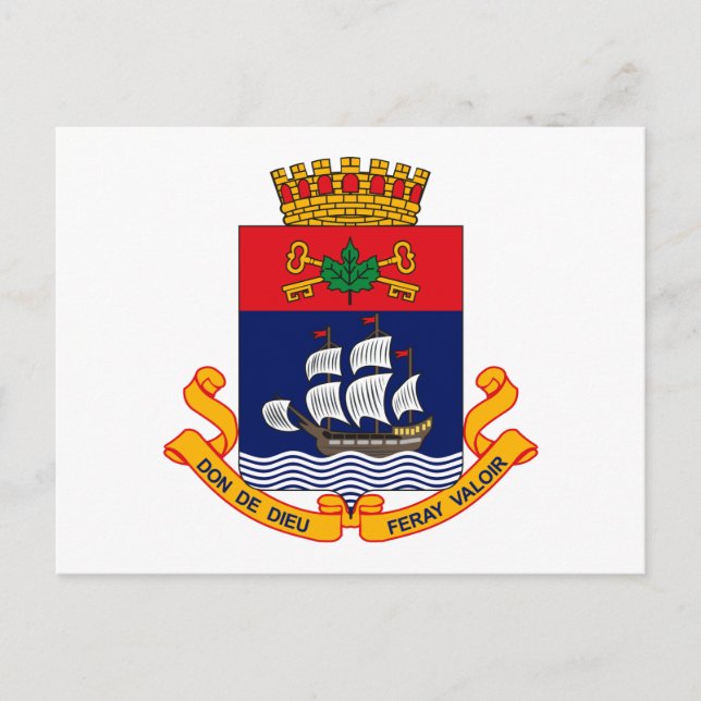 Postal del Escudo de Armas de Quebec (Anverso)