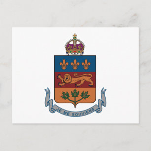 Postal del escudo de armas de Quebec (alternativa)
