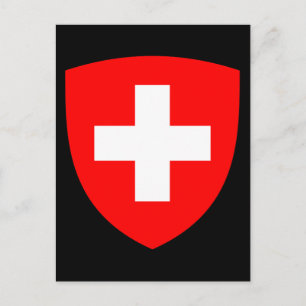 Postal del escudo de armas de Suiza