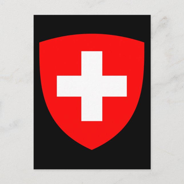Postal del escudo de armas de Suiza (Anverso)