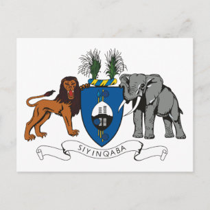 Postal del escudo de armas de Swazilandia
