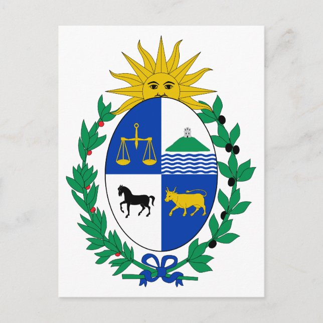 Postal del Escudo de Armas de Uruguay (Anverso)