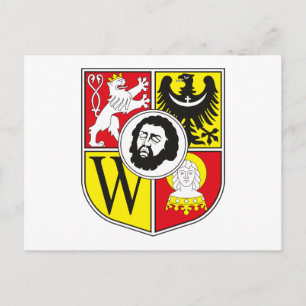 Postal del escudo de armas de Wroclaw