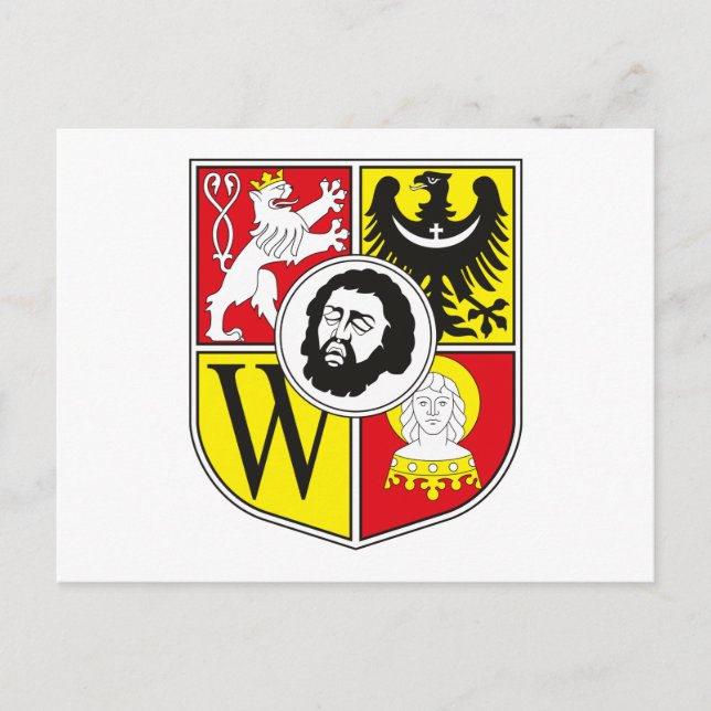 Postal del escudo de armas de Wroclaw (Anverso)