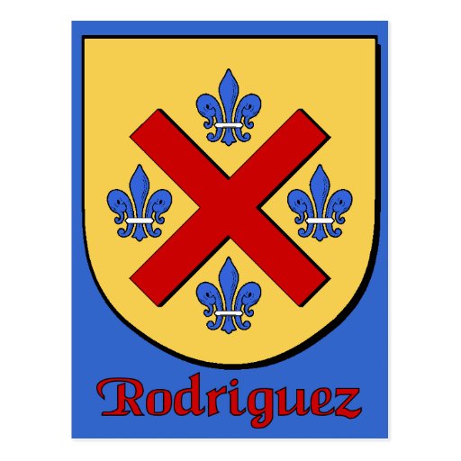 Postal del escudo de la familia de Rodriguez | Zazzle