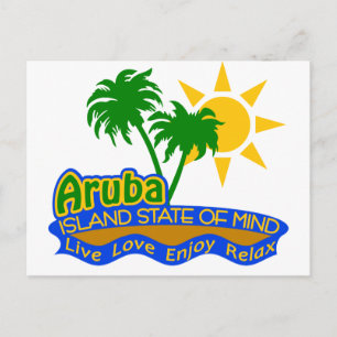 postal del estado mental de Aruba