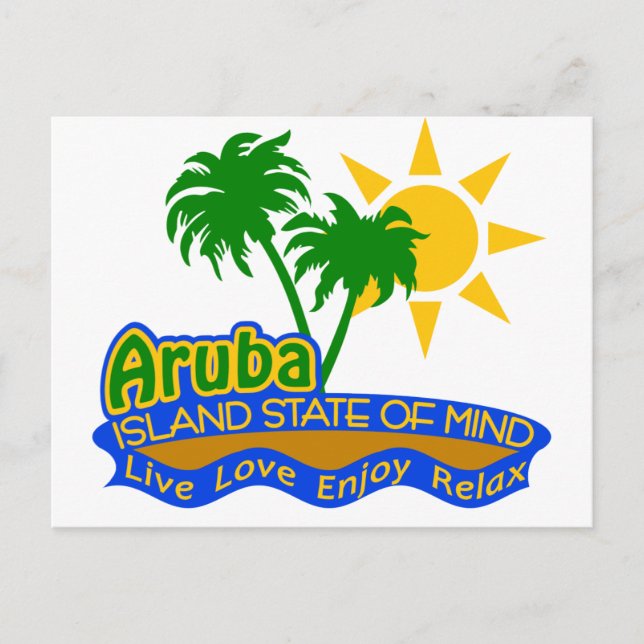 postal del estado mental de Aruba (Anverso)