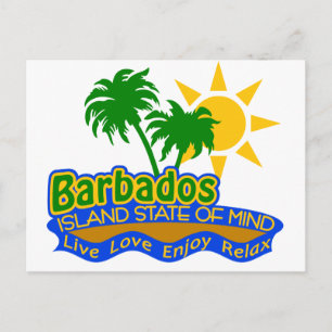 postal del estado mental de Barbados