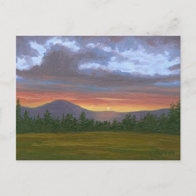 Postal del este del paisaje de la montaña de Burke (Anverso)