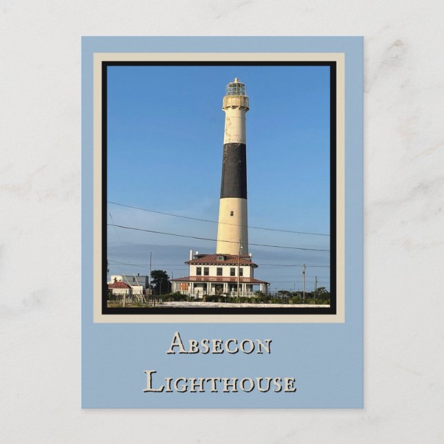 Postal del faro de Absecon (Anverso)
