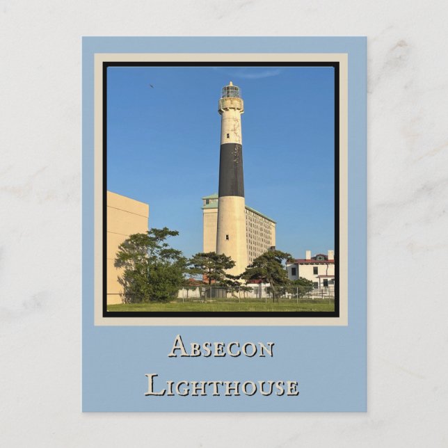 Postal del faro de Absecon (Anverso)