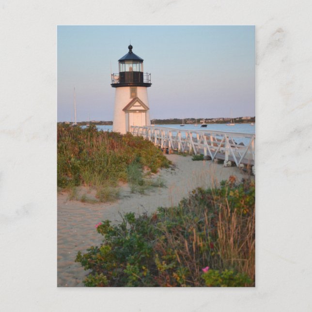Postal del faro de Brant Point (Anverso)