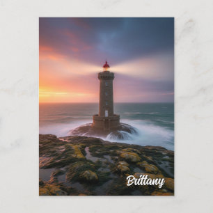 Postal del faro de Brittany