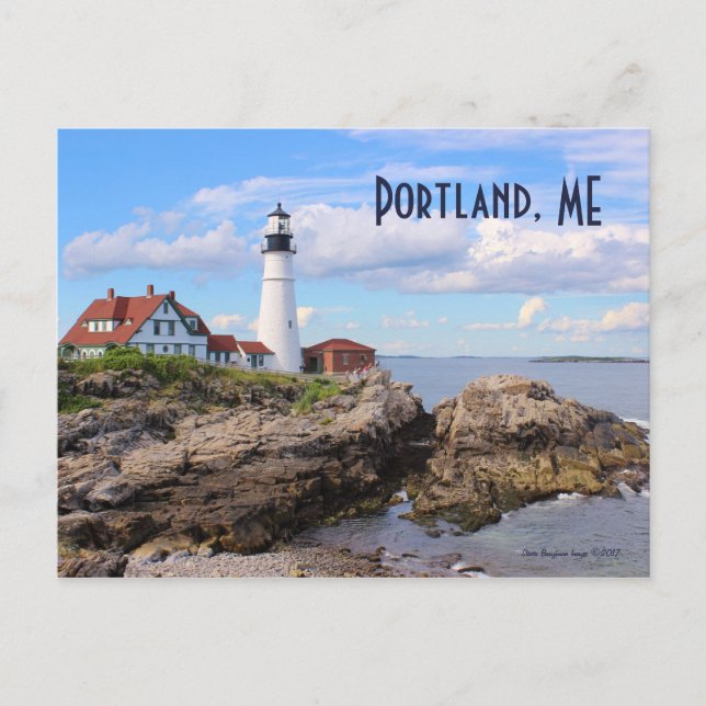 postal del faro de cabeza de Portland (Anverso)
