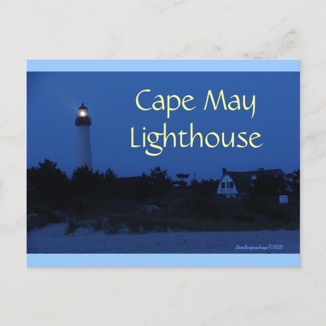 postal del faro de Cape May (Anverso)