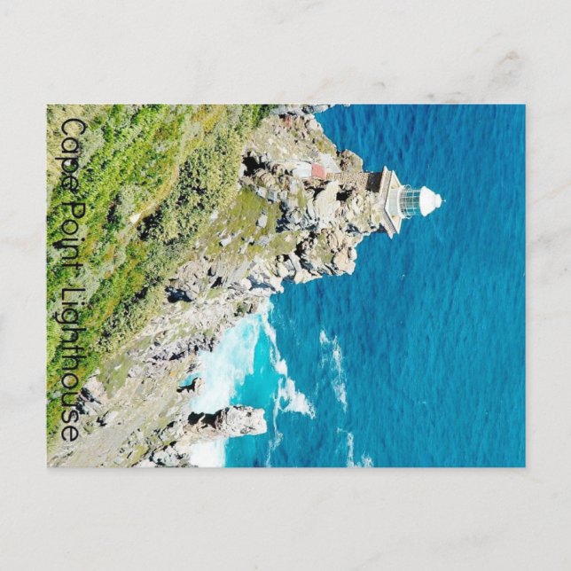Postal del Faro de Cape Point, Sudáfrica (Anverso)