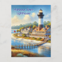Postal del faro de Harbour Town