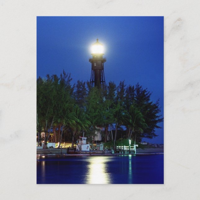 postal del faro de Hillsboro (Anverso)