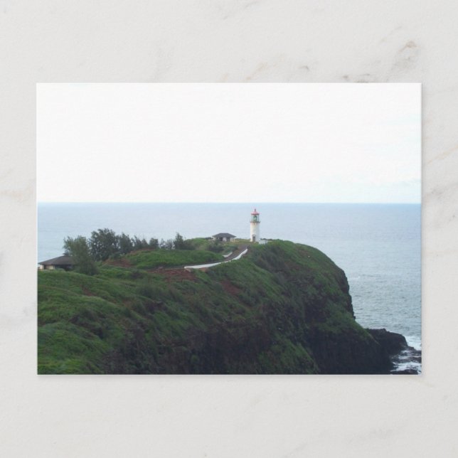 Postal del faro de Kauai (Anverso)